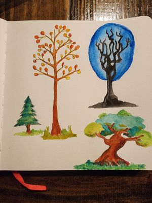Watercolor Trees